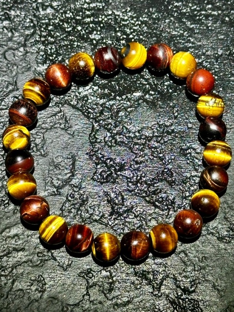 Bransoletka z bawolego i tygrysiego oka