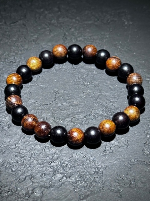 Bransoletka z drewna chińskiej gruszy i sandałowca